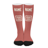 Custom Copper Rose Cream Knee-High Sock