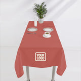 Custom Copper Rose Black Square Table Cloth