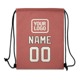 Custom Copper Rose Cream Drawstring Bag