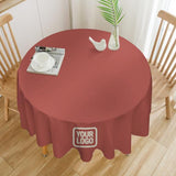 Custom Copper Rose Cream Round Table Cloth