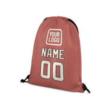 Custom Copper Rose Cream Drawstring Bag
