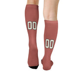 Custom Copper Rose Cream Knee-High Sock