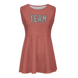 Custom Copper Rose Gray Cheerleader Dress