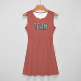 Custom Copper Rose Gray Cheerleader Dress
