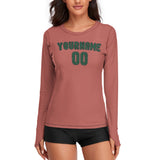 Custom Copper Rose Green Women's Long-Sleeve Shirt
