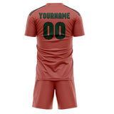 Custom Copper Rose Green Soccer Jersey