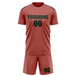 Custom Copper Rose Dark Green Soccer Jersey
