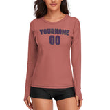 Custom Copper Rose Purple Women's Long-Sleeve Shirt