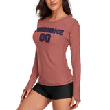 Custom Copper Rose Purple Women's Long-Sleeve Shirt