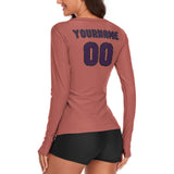 Custom Copper Rose Purple Women's Long-Sleeve Shirt