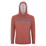 Custom Copper Rose Light Blue UV-Hoodie