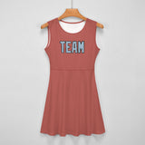 Custom Copper Rose Light Blue Cheerleader Dress