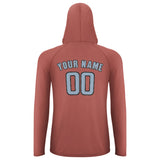 Custom Copper Rose Light Blue UV-Hoodie
