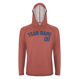Custom Copper Rose Sky Blue UV-Hoodie