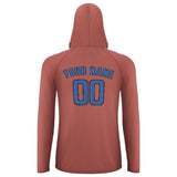 Custom Copper Rose Sky Blue UV-Hoodie