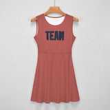 Custom Copper Rose Blue Cheerleader Dress
