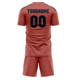 Custom Copper Rose Navy Soccer Jersey