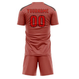 Custom Copper Rose Orange Red Soccer Jersey