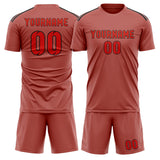 Custom Copper Rose Orange Red Soccer Jersey