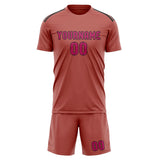 Custom Copper Rose Pink Soccer Jersey