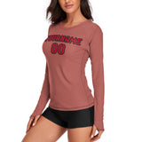Custom Copper Rose Red Women's Long-Sleeve Shirt