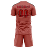 Custom Copper Rose Red Soccer Jersey