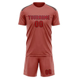Custom Copper Rose Red Soccer Jersey