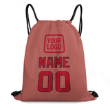 Custom Copper Rose Red Drawstring Bag