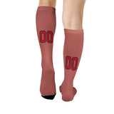 Custom Copper Rose Red Knee-High Sock