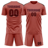Custom Copper Rose Crimson Red Soccer Jersey