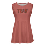 Custom Copper Rose Coral Red Cheerleader Dress