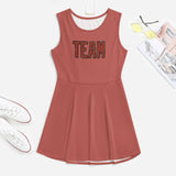 Custom Copper Rose Coral Red Cheerleader Dress