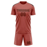 Custom Copper Rose Coral Red Soccer Jersey
