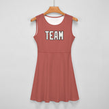 Custom Copper Rose White Cheerleader Dress