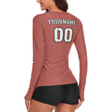 Custom Copper Rose White Women's Long-Sleeve Shirt