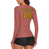 Custom Copper Rose Yellow Women's Long-Sleeve Shirt