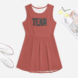 Custom Copper Rose Dark Grey Cheerleader Dress