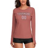 Custom Copper Rose Light Pink Women's Long-Sleeve Shirt