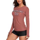Custom Copper Rose Light Pink Women's Long-Sleeve Shirt