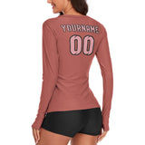 Custom Copper Rose Light Pink Women's Long-Sleeve Shirt