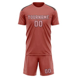 Custom Copper Rose Light Pink Soccer Jersey