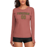 Custom Copper Rose Khaki Women's Long-Sleeve Shirt