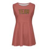 Custom Copper Rose Khaki Cheerleader Dress