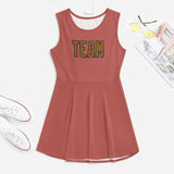 Custom Copper Rose Khaki Cheerleader Dress