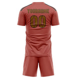 Custom Copper Rose Khaki Soccer Jersey