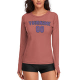 Custom Copper Rose Light Purple Women's Long-Sleeve Shirt
