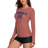 Custom Copper Rose Light Purple Women's Long-Sleeve Shirt