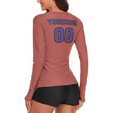 Custom Copper Rose Light Purple Women's Long-Sleeve Shirt