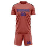 Custom Copper Rose Light Purple Soccer Jersey