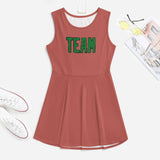 Custom Copper Rose Emerald Green Cheerleader Dress